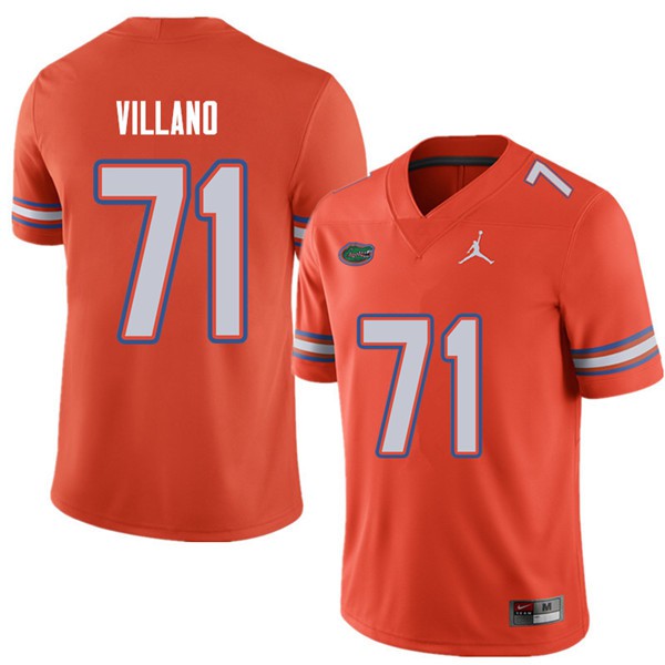 Jordan Brand Men #71 Nick Villano Florida Gators College Football Jersey Orange